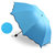 遇水开花晴雨伞荷叶边三折叠黑胶防晒防紫外线伞(蓝色)