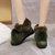 SUNTEK毛毛鞋女式内增高棉鞋一脚蹬加绒雪地靴2021年新款百搭加厚鞋子冬(绿色（升级版） 39 偏小半码)