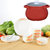 4升砂锅+6个米饭碗+6根勺子+2个8英寸菜盘子碟子餐具套装青花瓷陶瓷器喝汤碗家用韩式