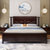 吉木多 新中式实木床1.5米单人床1.8米双人位禅意卧室家具套装组合(1.8*2米黑檀色 床+床头柜*1)