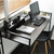 【京好】电脑桌 现代简约环保办公桌台式电脑桌学生台式电脑桌A117<订做尺寸，不支持退换货》(高87厘米黑色单桌子 长1.1宽0.6米桌面)第2张高清大图