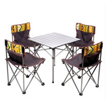 户外野营折叠桌椅套装 便携桌椅五件套休闲烧烤自驾桌椅T8806(商家自定义)