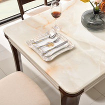 大理石餐桌椅组合现代简约实木餐台套装长方形宜家饭桌子方桌整装(六张餐椅)