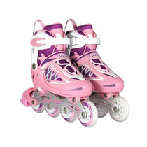 美洲狮（COUGAR）鸟巢 MS851溜冰鞋成人轮滑鞋儿童可调直排轮旱冰鞋(粉紫 L码38-41码可调)
