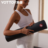 英国Yottoy瑜伽垫***初学者女防滑高密度专业黑垫男士运动健身垫(黑色)