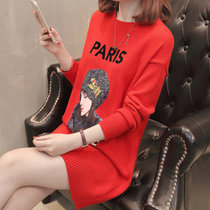 女式时尚针织毛衣9543(红色 均码)