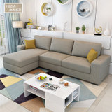 一米色彩布艺沙发简约现代小户型沙发客厅家具可拆洗三人位布沙发转角组合(1号色 三人位不含脚踏)