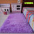 床边地毯椭圆形现代简约卧室垫客厅家用房间可爱美少女公主粉地毯(长毛浅紫色)