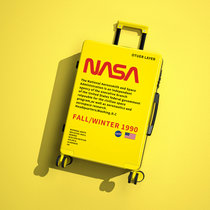 NANS宇航员行李箱男24寸20学生旅行拉杆箱万向轮定制女潮箱子(NASA英文/黄色 24寸)
