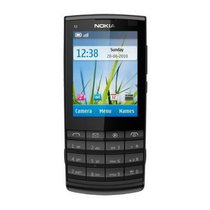 诺基亚（Nokia） X3-02超薄直板触屏手写双用音乐女性联通3G手机(黑色)