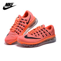Nike男鞋 耐克跑鞋 Max气垫女鞋 新款透气运动鞋情侣休闲跑步鞋(806772-800橘色)