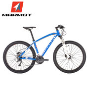 MARMOT土拨鼠变速自行车男女式山地自行车单车铝合金山地车27速(蓝白红 27.5英寸)