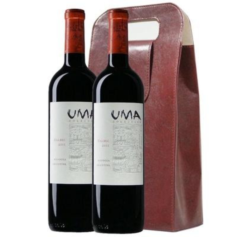 阿根廷门多萨原瓶进口红酒乌玛马尔贝克干红葡萄酒双支皮袋套