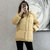 MISS LISA韩版短款棉服冬季小个子女装加厚棉袄外套D0001(卡其 XL)
