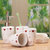普润 心型图案陶瓷卫浴五件套 陶瓷浴室用品