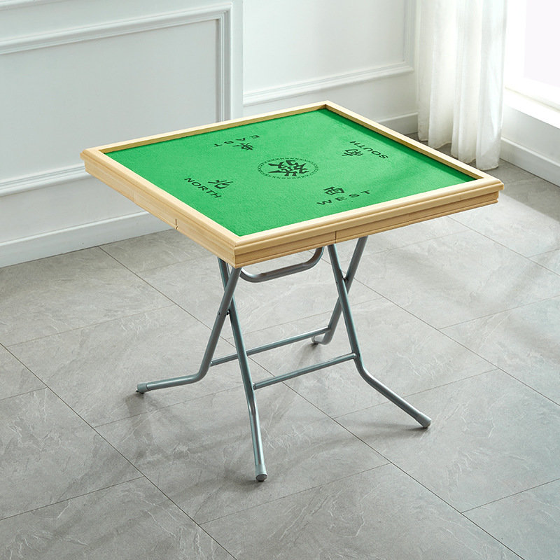 家用折叠麻将桌多功能简易宿舍桌子两用型手搓棋牌桌手动麻雀台桌b5白