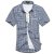 夏季新品小格子衬衫短袖衬衫 都市时尚2色可选韩版修身衬衣 733-dx-3(绿色 XXL)