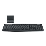 罗技（Logitech）k375s 蓝牙/优联ipad mini安卓平板笔记本办公无线静音键盘(黑色 K375S)