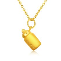 谢瑞麟 3D硬金黄金奶瓶吊坠女款足金 气质饰品搭配百搭