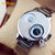 绎美 钟表 双眼机芯运动手表 腕表生活新奇特个性银色双机芯表盘金属运动款韩范手表