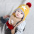 milky friends冬季宝宝星星针织毛线帽儿童保暖婴儿套头帽围巾(黄色套装 均码（44-52cm）)