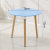 简约现代餐桌椅组合实木餐桌小圆桌接待洽谈咖啡桌北欧伊姆斯桌子(70圆蓝色)
