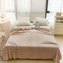 丹杰 珊瑚绒毯子床上用毛毯春秋法兰绒法莱绒床单沙发午睡毯铺床宿舍单人盖毯(格子驼)