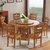 乔林曼兰 餐桌椅 橡木 现代中式实木旋转餐桌椅组合套装(1.3m柚木色 餐桌)