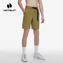 hotsuit后秀运动短裤男宽松健身训练篮球裤夏季透气速干跑步短裤(M 橄榄绿)