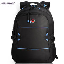 瑞吉仕电脑双肩包15.6英寸背包书包旅行包男女(黑色)