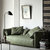 MOANRO北欧科技布沙发小户型客厅三人位直排沙发现代简约免洗布艺(军绿色)