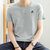 富贵鸟 FUGUINIAO 短袖T恤男时尚休闲经典圆领棉质舒适打底衫 18172FG8010(灰色 XL)