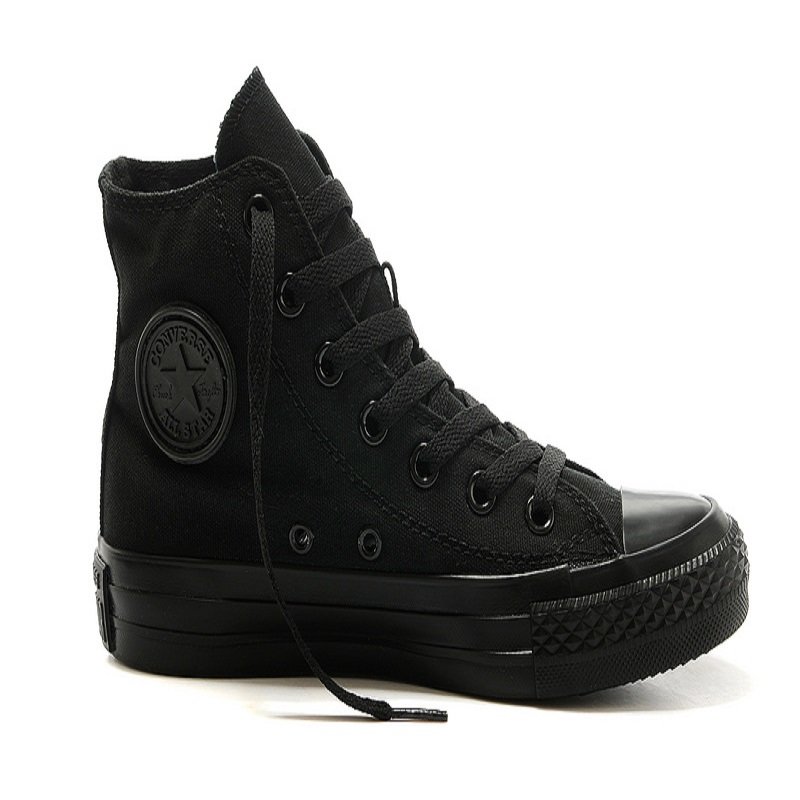 converse匡威生活男女鞋allstar常青款经典高帮帆布鞋全黑高1z58838