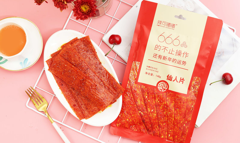 辣可曦曦网红辣条火爆脾气条仙人片九千丝香辣棒甜辣块财迷片148g喜气