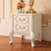 圣肯尼家具 欧式床头柜 法式浪漫床头柜 卧室烤漆储物柜 收纳柜子(象牙白 床头柜)