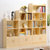 鹊松家居实木书柜带门儿童书橱书架自由组合储物置物松木柜(B款书柜)