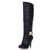 巫卡卡2014新款韩版性感高跟保暖长筒靴细跟金属装饰水钻骑士女靴283-A-135(黑色 36)