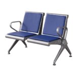 云艳YY-LCL1313 机场椅公共连排椅椅银行等待椅加厚二人位加皮垫-蓝色(默认 默认)