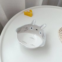 自制大容量龙猫碗可爱少女心手绘陶瓷沙拉碗学生餐具宿舍泡面碗(龙猫泡面碗(720ML) 默认版本)