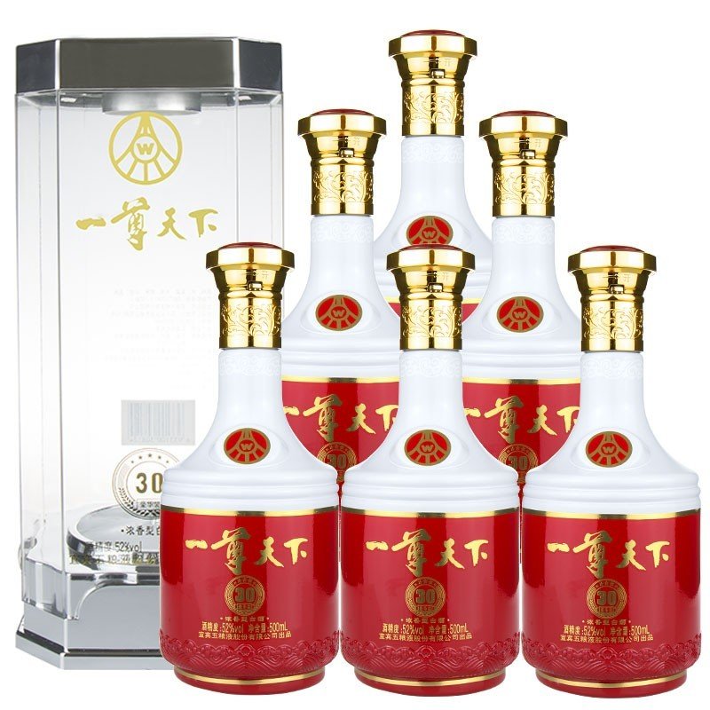 五粮液集团一尊天下豪华52度浓香型白酒500ml*6瓶(整箱)