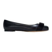 Salvatore FerragamoVARINA系列女士黑色平底鞋 01-A181-5765976黑 时尚百搭
