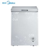 美的(Midea)BD/BC-97KMJ 97升家用小冰柜 冷冻冷藏转换 单温一室 家用冰箱 单门冰柜(银色)(97L)