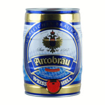 阿科博德国进口精酿白啤酒 5L听装5LL 有益消化,富含酵母和乳酸,营养丰富,是佐餐最佳伴侣