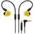 铁三角(audio-technica) ATH-LS50iS 入耳式耳机 强韧低频 双动圈驱动 黄色