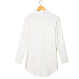 Mailljor 2014新款春装女装时尚气质日韩宽松棉麻花边衬衣7005(白色 L)