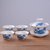 13件套功夫茶具套装茶杯茶壶整套陶瓷茶具家用茶具盖碗白瓷陶瓷现代简约盖碗喝茶壶 多选择(1盖碗4杯【牡丹】)