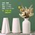 白色陶瓷花瓶花盆水养北欧现代创意家居客厅餐厅干花插花装饰摆件(超值随机2个花瓶 中小)