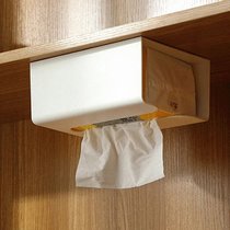 抽纸盒壁挂家用客厅创意厨房纸抽盒卫生间餐巾纸厕所纸巾盒挂壁式(杏色 3个)