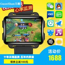 GuanShan大屏智能手表WiFi可接电话玩游戏可以打吃鸡手机(黄色 现代风扣式)