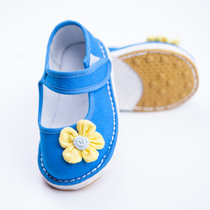 夏秋男女宝宝千层底布鞋儿童纯手工纳底布鞋1-3岁透气学步鞋(17码（内长16cm） 蓝色)